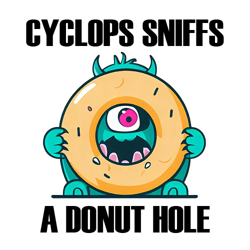 Cyclops donut sticker for sale on Etsy.